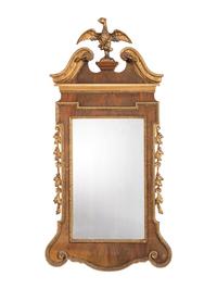 A Chippendale Carved and Parcel Gilt Mahogany Mirror