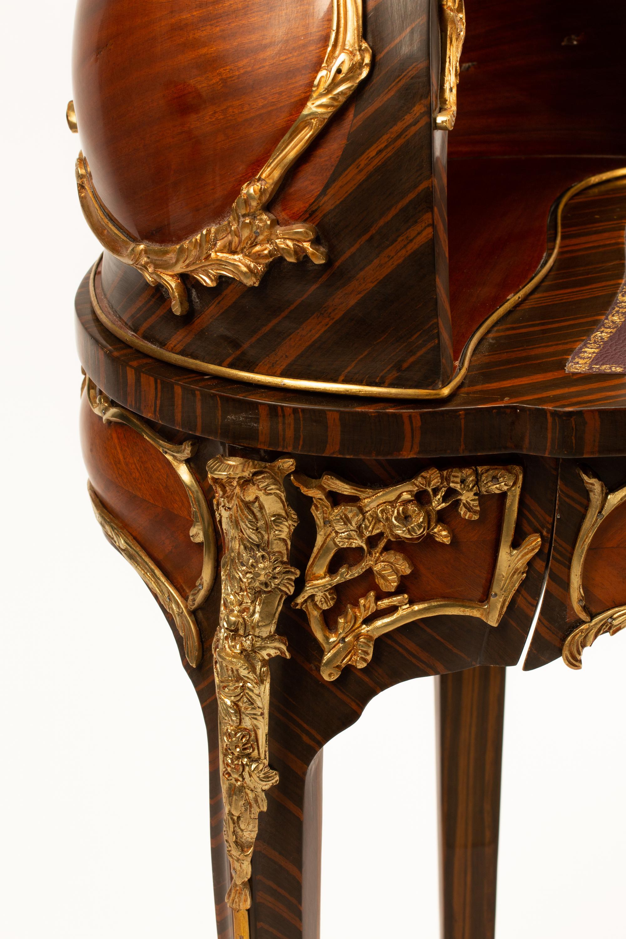A Louis XV Style Gilt Metal Mounted Cartonnier Desk