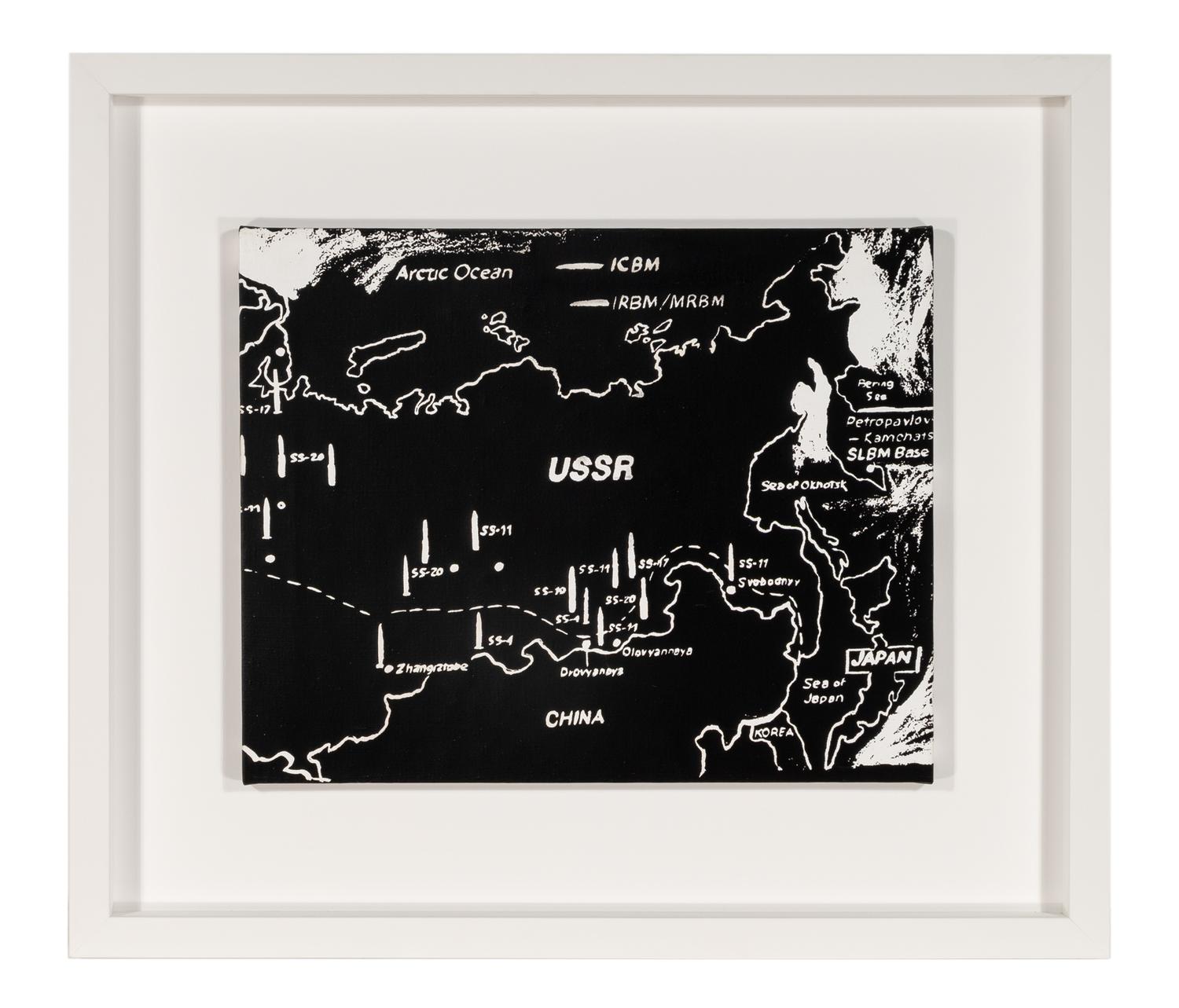 Map of Eastern U.S.S.R. Missile Bases (Negative) , 1985-86