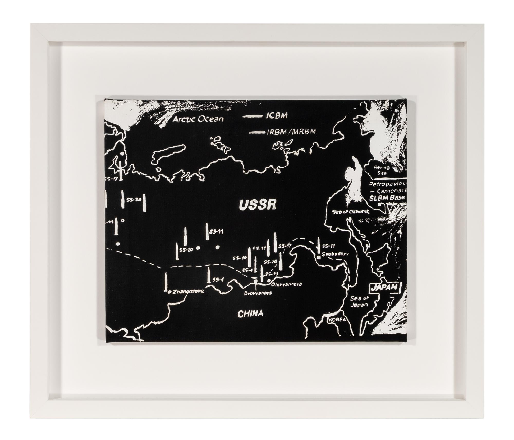 Map of Eastern U.S.S.R. Missile Bases (Negative) , 1985-86