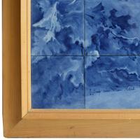 A Delft Tile Mosaic After Frans Hals 70.5" W x 4" D x 64.5" H — Netherlands, 19th Century