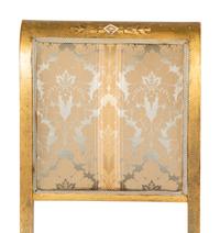 A Pair of Directoire Style Giltwood Side Chairs with Matching Tabourets — 20th Century