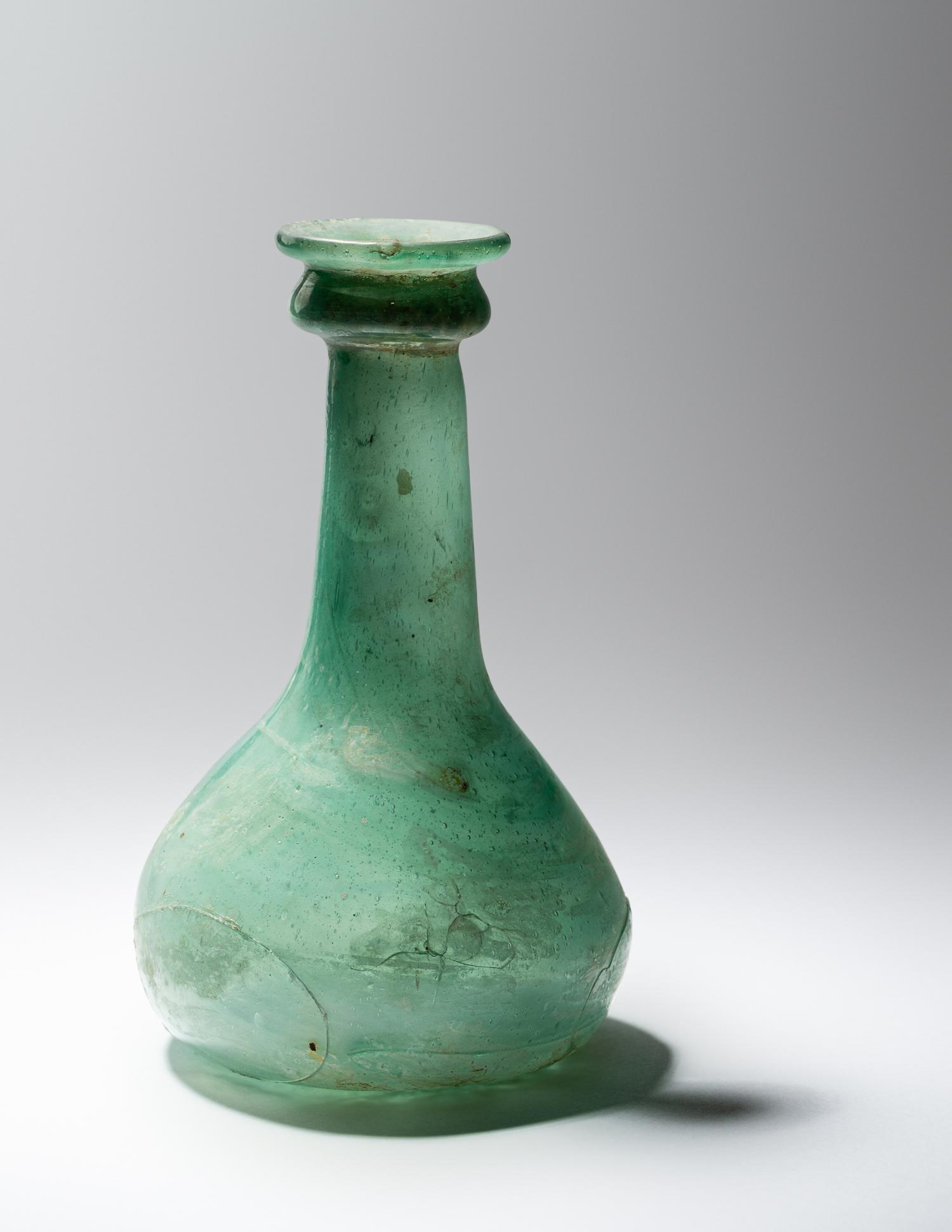 A Parthian Green Glass Bottle