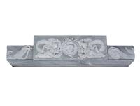 An Italian Carved Bardiglio Imperiale Marble Chimneypiece