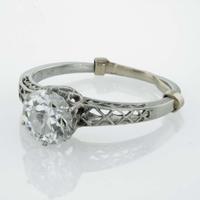 A Platinum and Diamond Ring