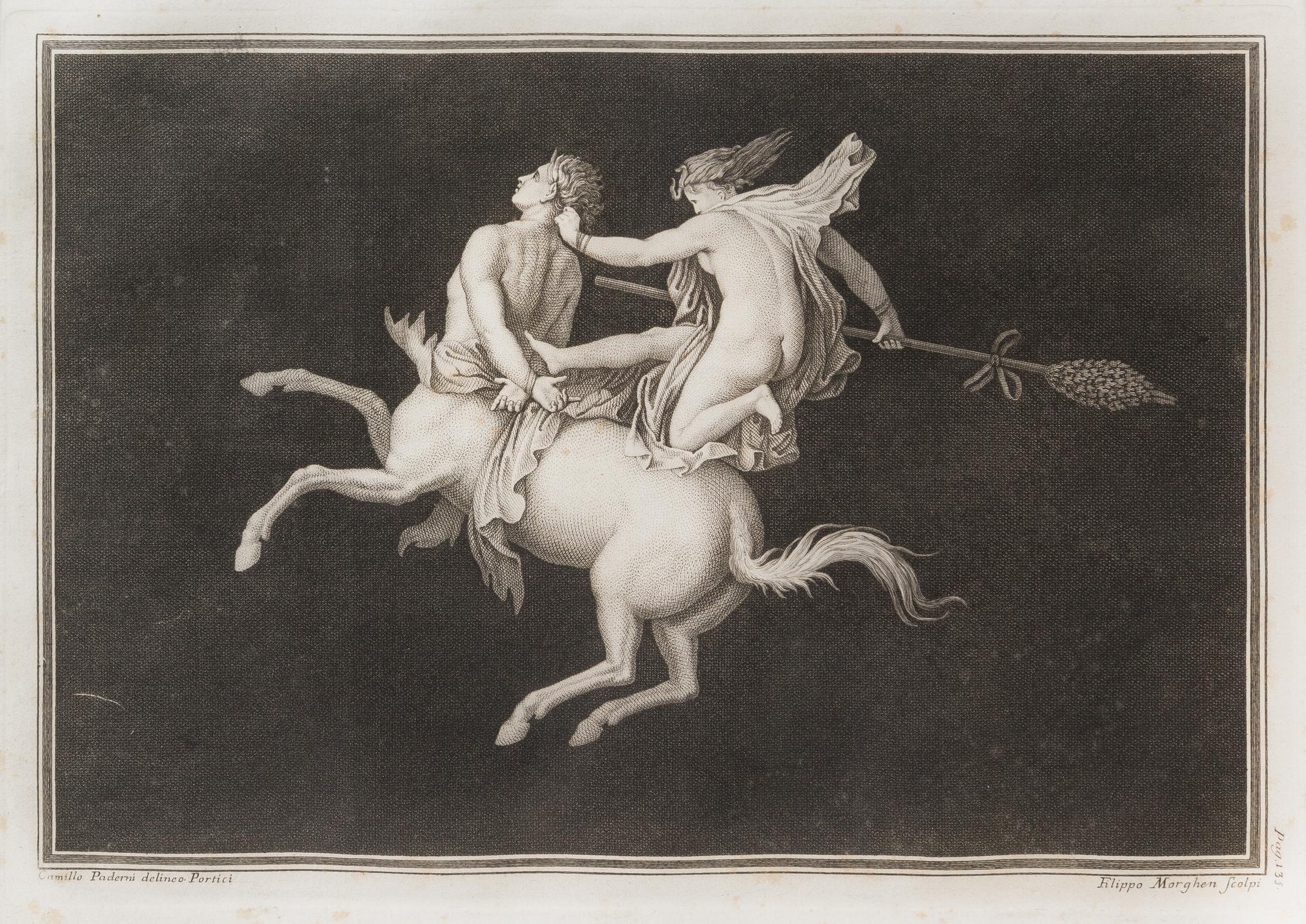 Filippo Morghen, (Italian, 18th Century), Plate 135 from Le Antichita di Ercolano Esposte after a drawing by Camillo Paderni