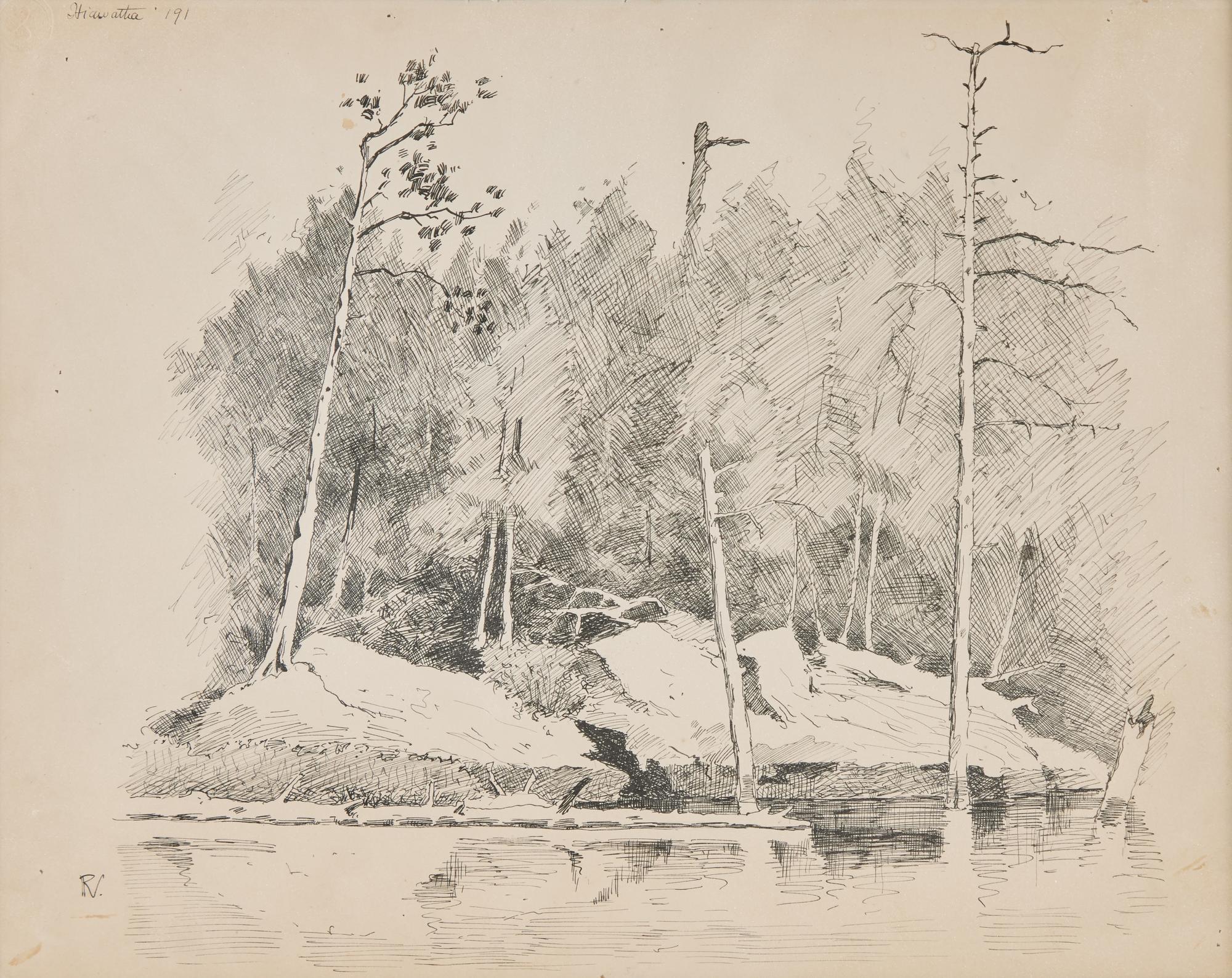 Frederic Remington (American, 1861–1909) — Landscape for "The Song of Hiawatha , " 1889