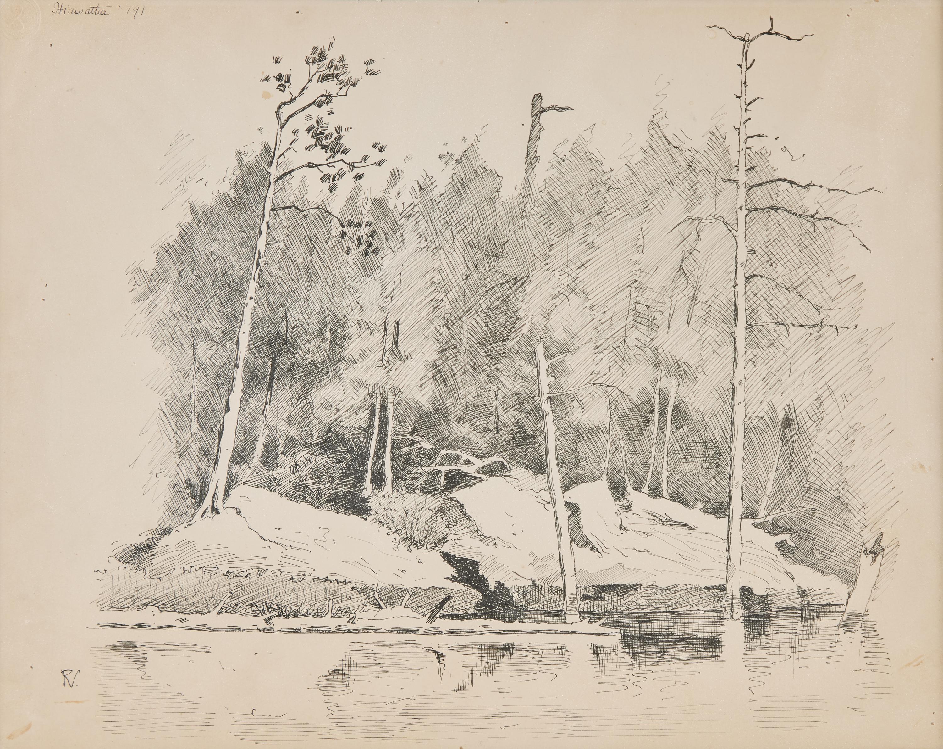 Frederic Remington (American, 1861–1909) — Landscape for "The Song of Hiawatha , " 1889