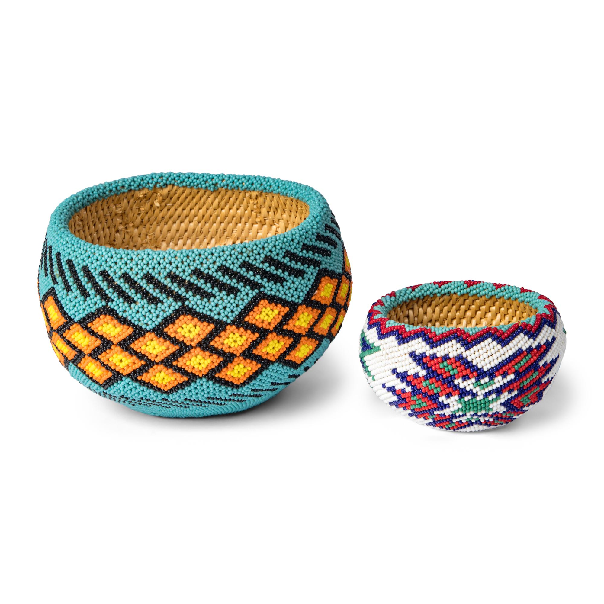 Frances Ernestine Sam (Northern Paiute, 1919–1982) — Beaded Basket, Award Winner