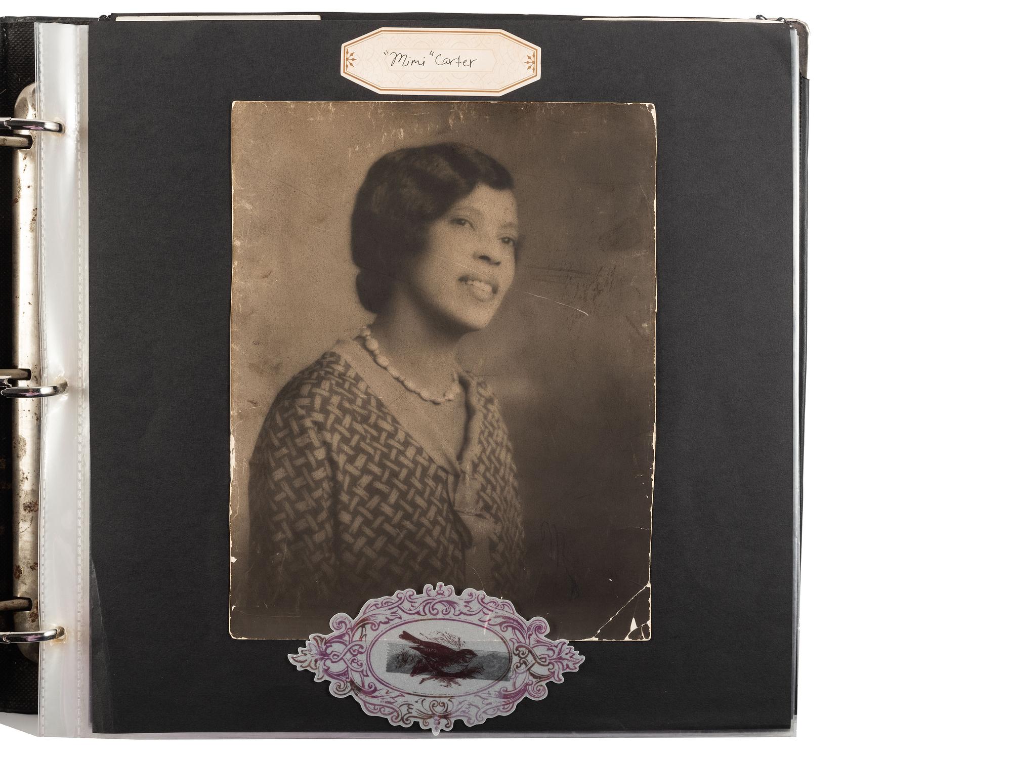 [MILITARIA - VERNACULAR]. Photograph album identified to the Carter family. Ca mid-to-late 20th century.