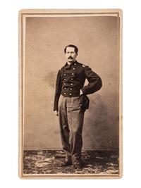 [CIVIL WAR]. Presentation watch engraved to Major Jeremiah A. Sullivan, 13th NY Infantry & 1st NY Veteran Cavalry, KIA at Cabletown, WV, with CDV in uniform.