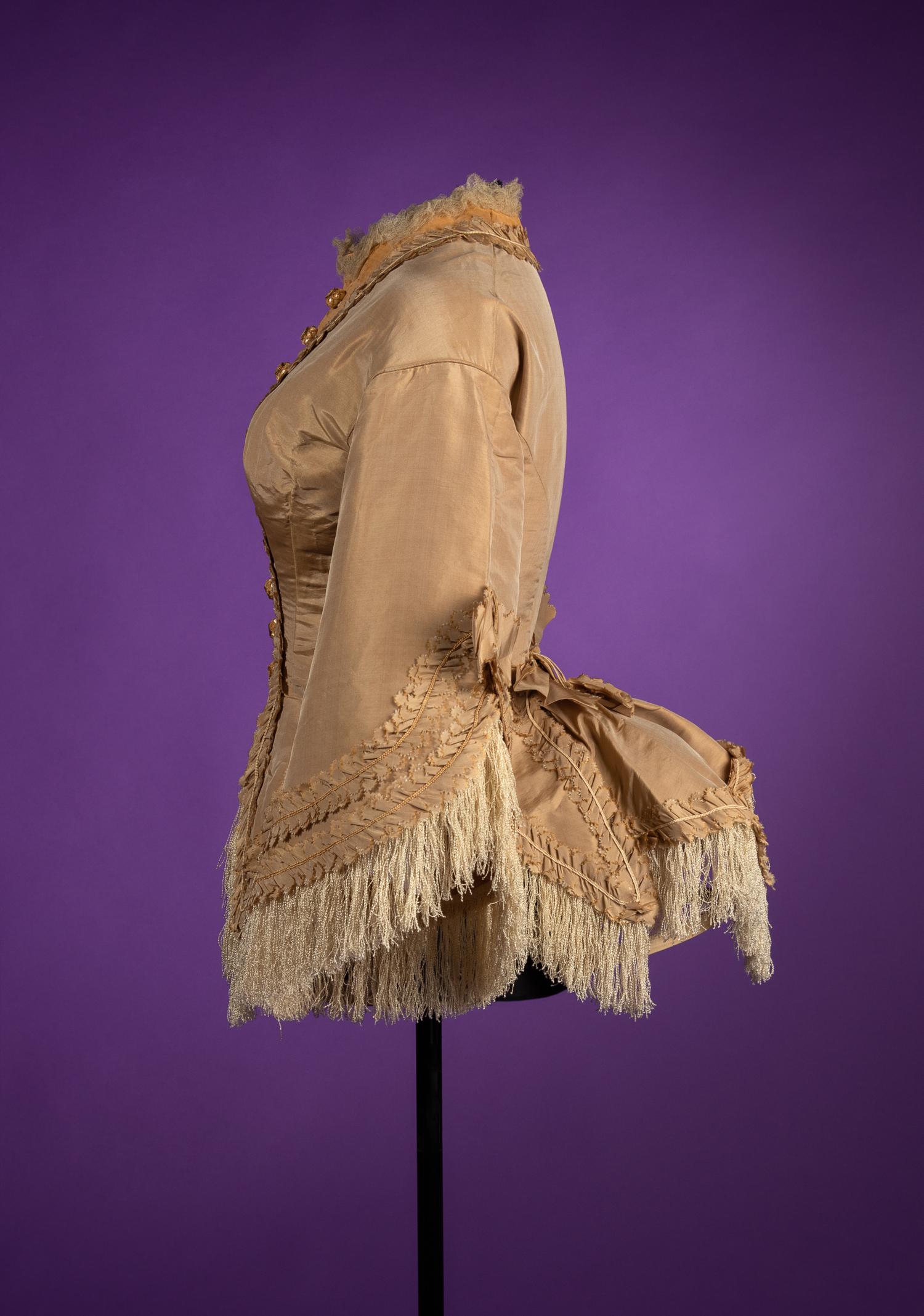 Two Silk Evening Bodices, 1870s