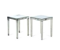A Pair of Mirrored Low Tables