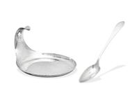 An Arts & Crafts Silver Spoon and Silver-Plated Tray