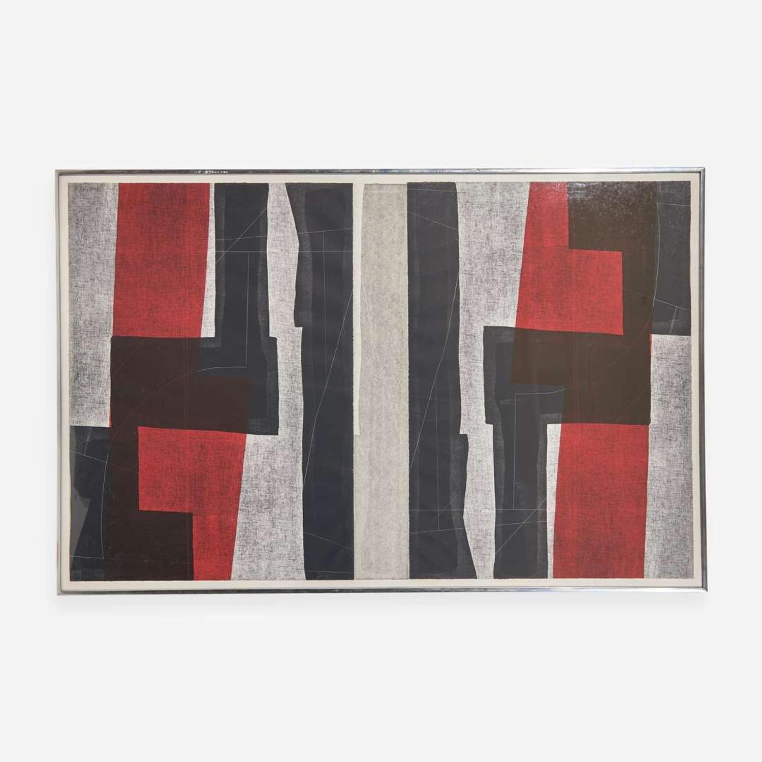 Louise Nevelson (American, 1899-1988) Untitled T-2176 & 2176A from the Double Imagery series