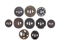 Ten Cast Iron Tsubas