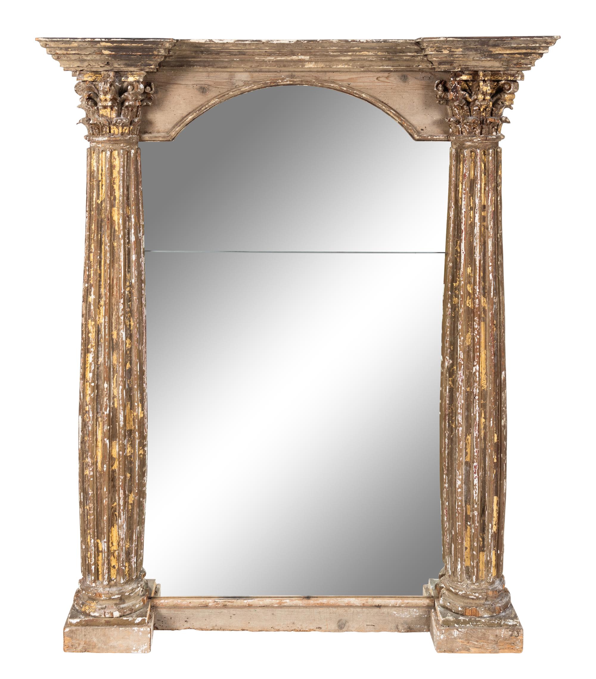 An Italian Renaissance Style Giltwood Mirror
