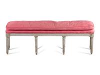 A Louis XVI Gray-Painted Window Bench