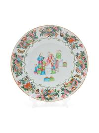 A Rose Medallion Porcelain Plate