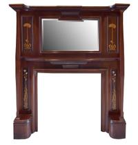 A Mahogany Mantel with Mirror 61" W x 11" D x 78" H — England, Circa 1880