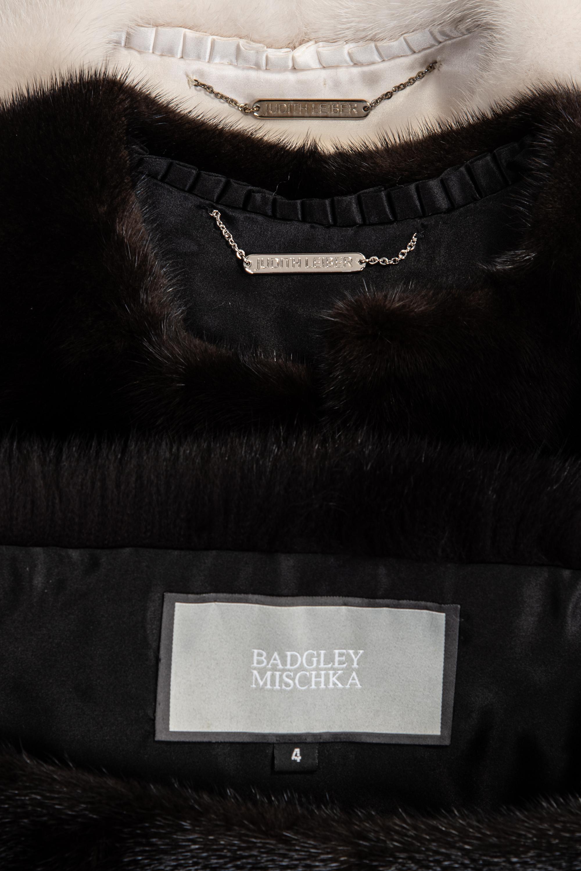 Two Fur Jackets and Two Stoles, Including Judith Leiber and Badgley Mischka