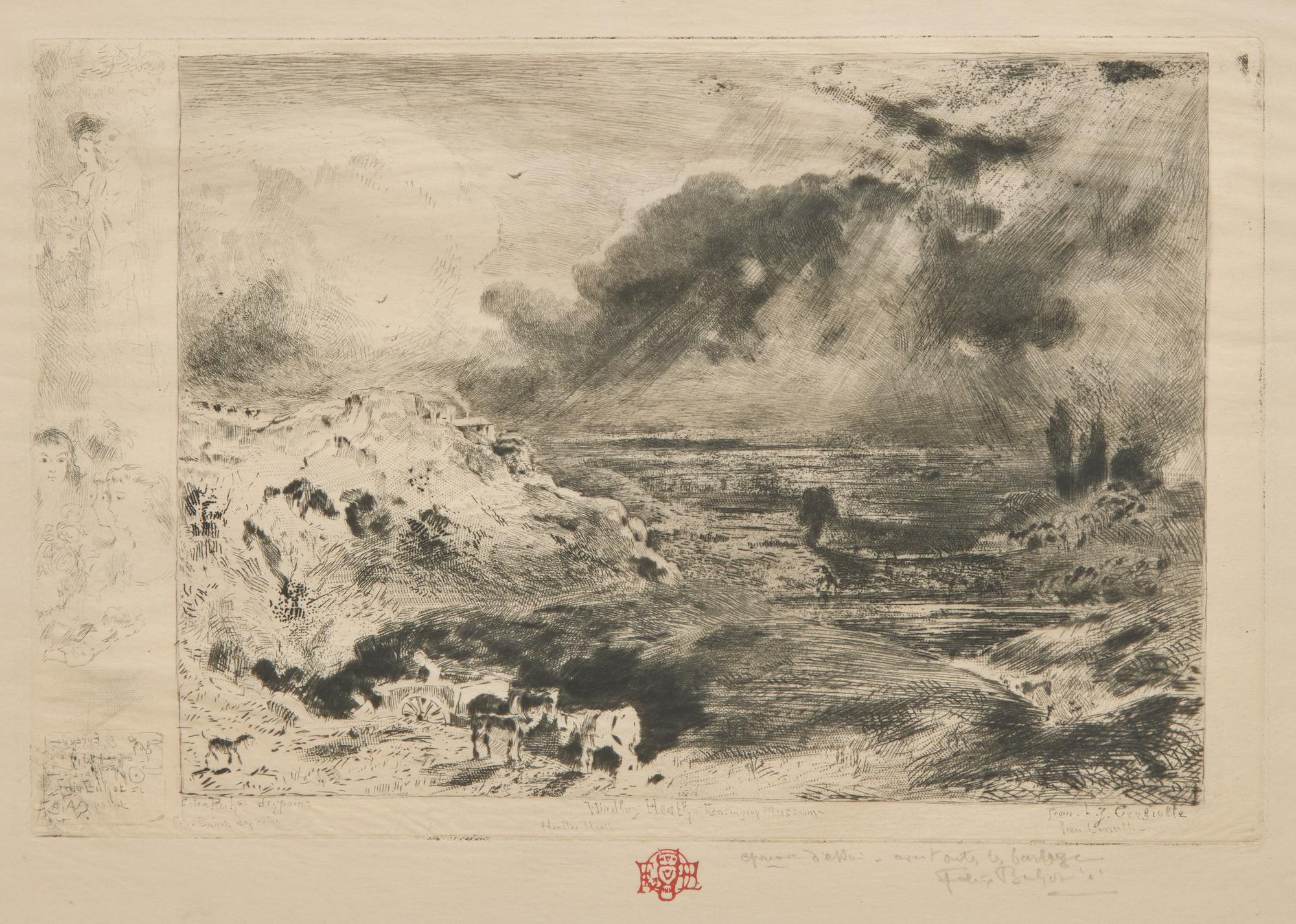 Félix Hilaire Buhot (French, 1847-1898) — L'Orage (Two Works)