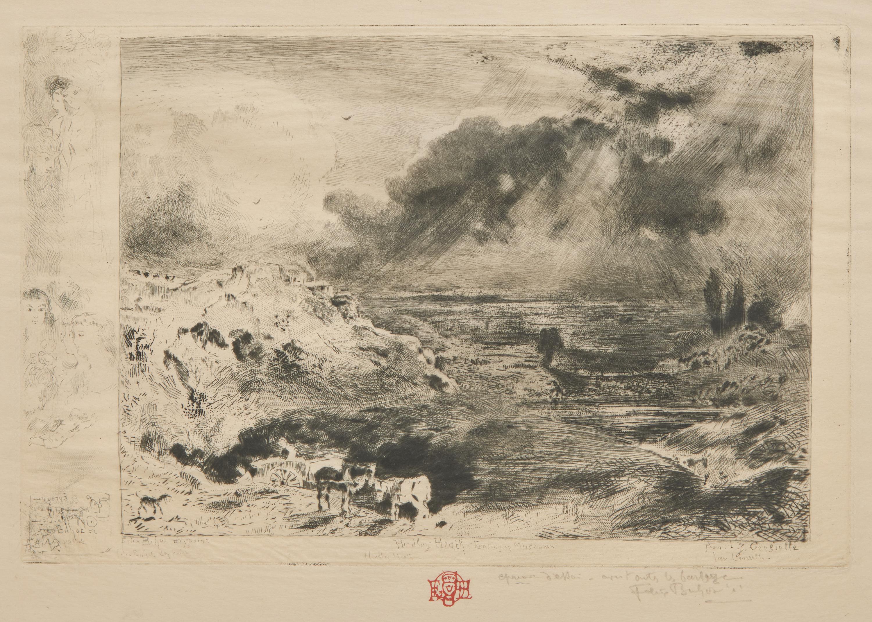 Félix Hilaire Buhot (French, 1847-1898) — L'Orage (Two Works)