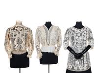 Three Edwardian Lace Blouses, 1900-10