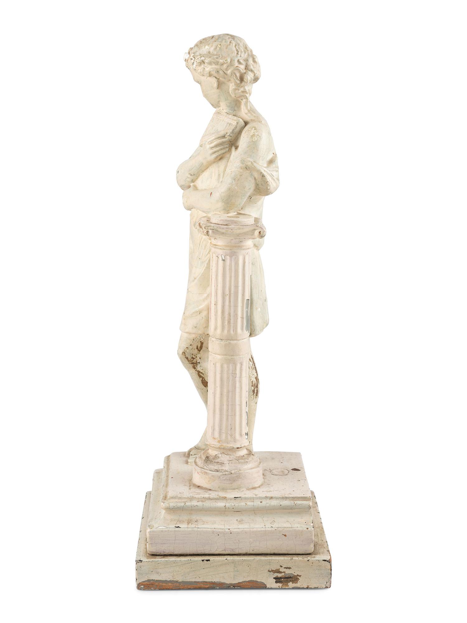 A Painted Plaster Figure of Pan