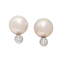 MABÉ PEARL AND DIAMOND EARRINGS