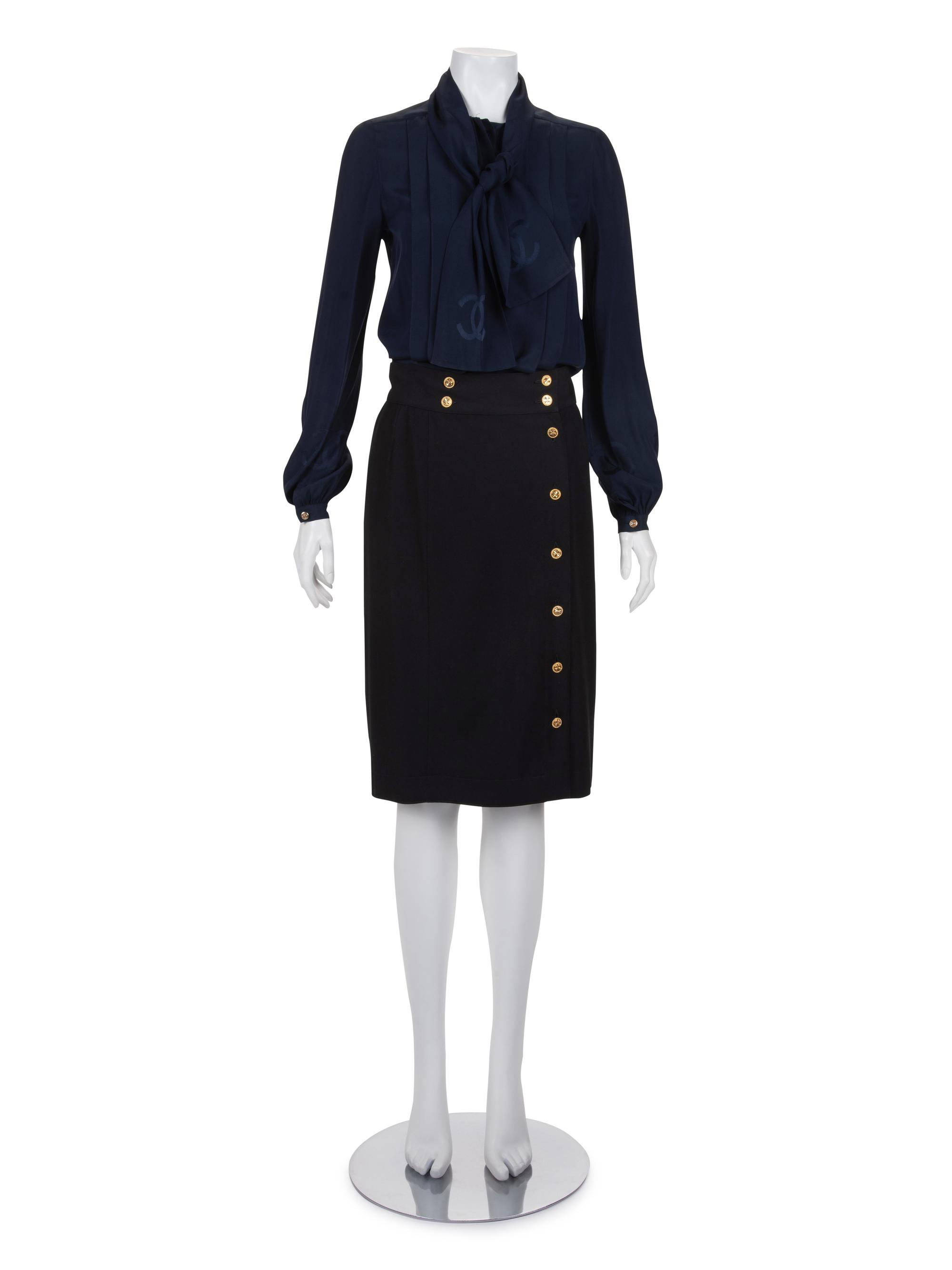 Two Chanel Pieces: One Top and One Skirt