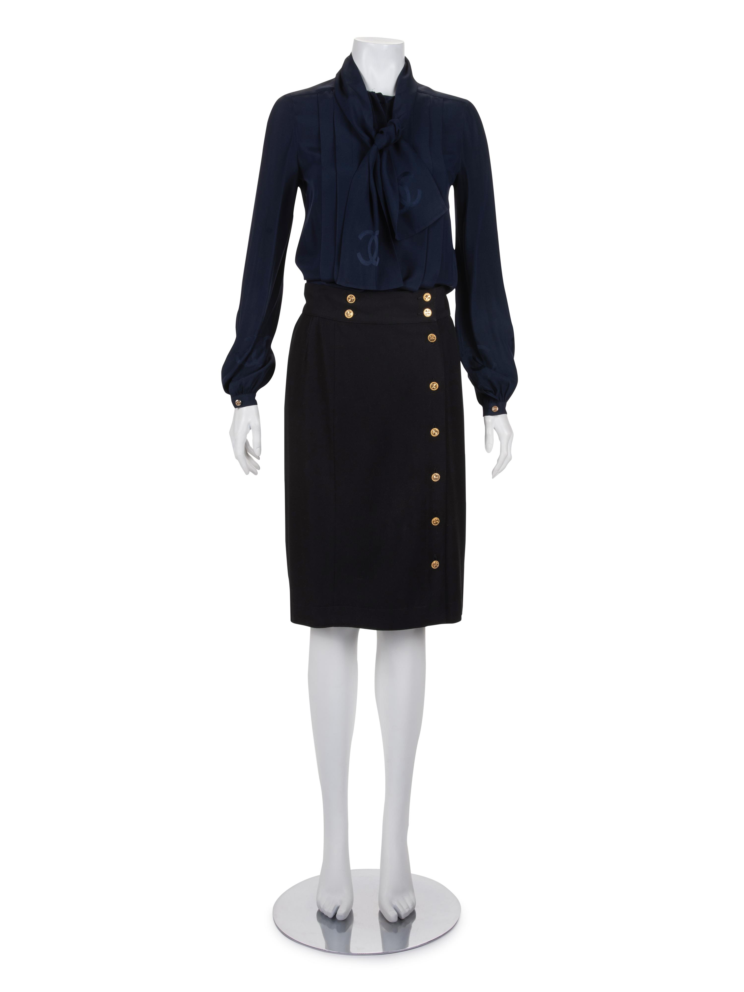 Two Chanel Pieces: One Top and One Skirt