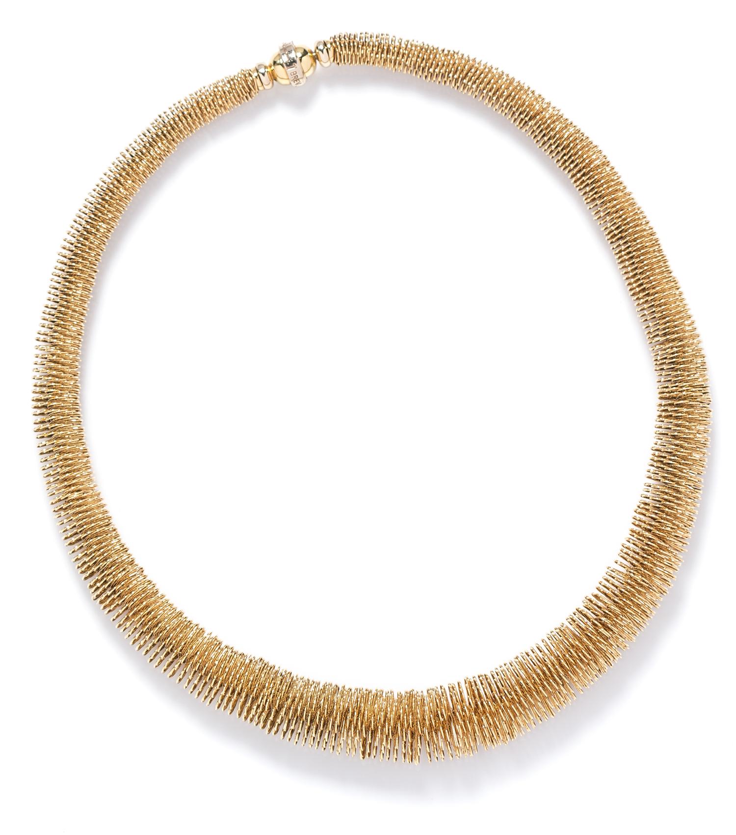 An 18 Karat Yellow Gold Flexible Wirework Necklace, Orlandini, 69.60 dwts.