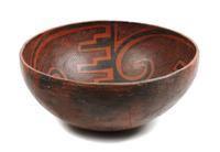 Wingate Black on Red Bowl, Cibola Branch Anasazi Height 5 x diameter 11 inches — Circa 950-1150 A.D.