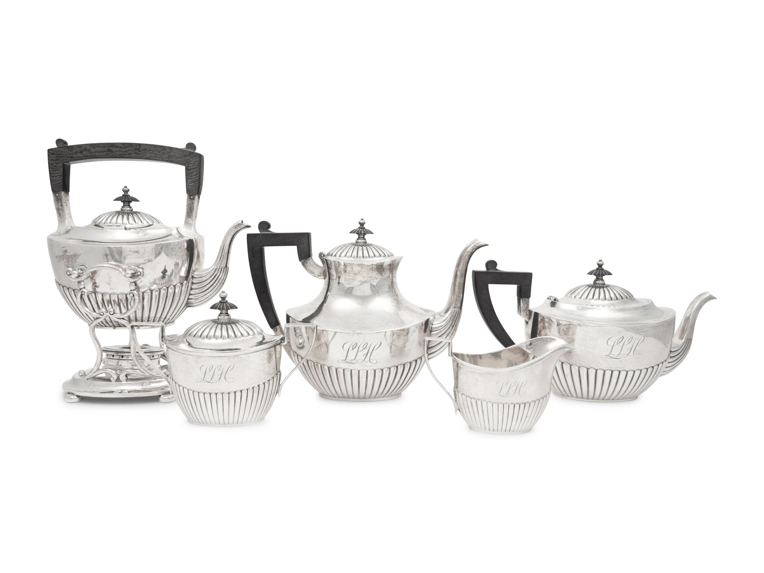 An American Silver Five-Piece Tea and Coffee Service