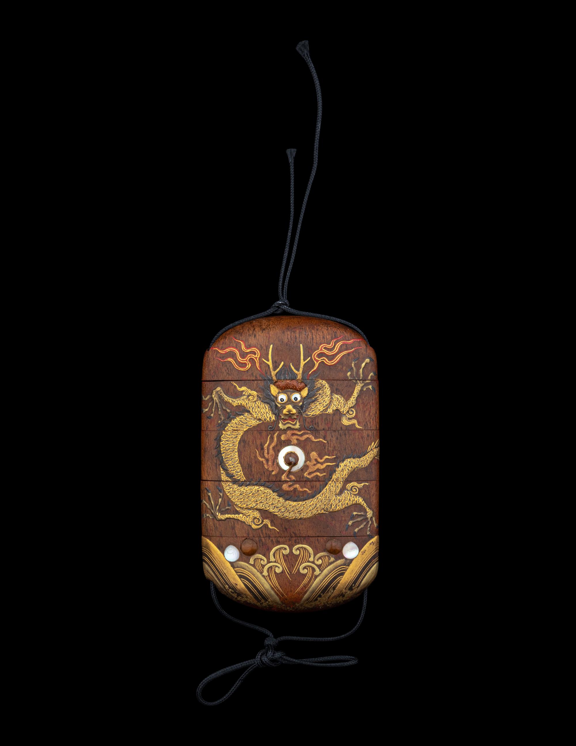 A Japanese Four-Case Lacquered Wood Inro