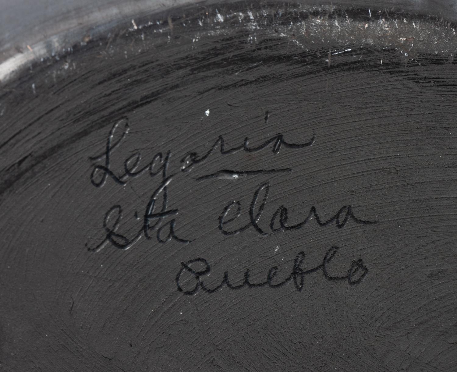 Carved Blackware Pottery Bowl, with Avanyu