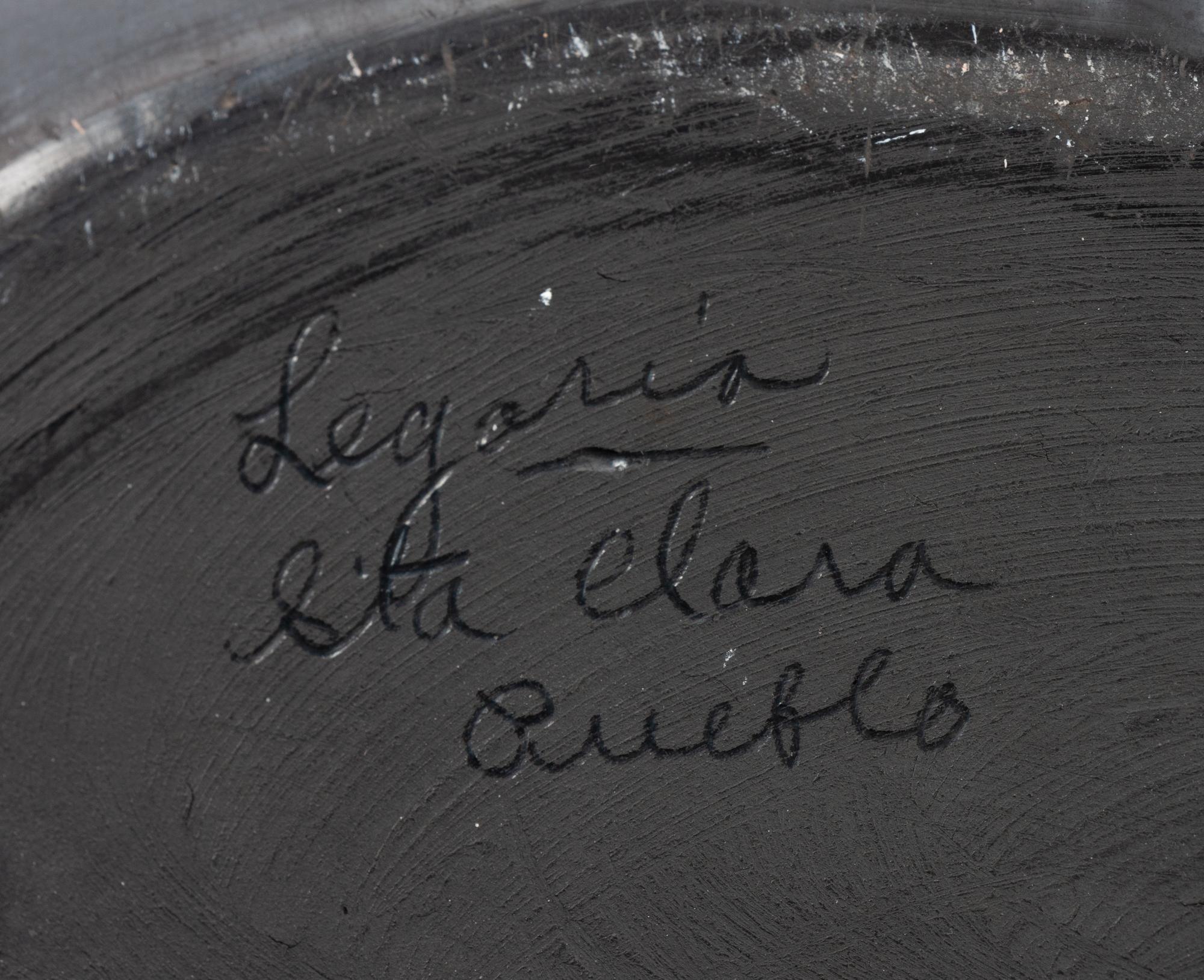 Carved Blackware Pottery Bowl, with Avanyu