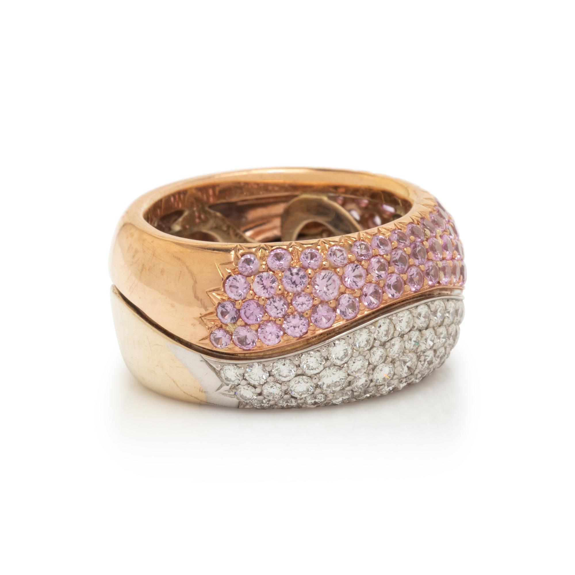 PINK SAPPHIRE AND DIAMOND RING