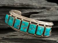 Navajo Silver and Tuquoise Cuff Bracelet
