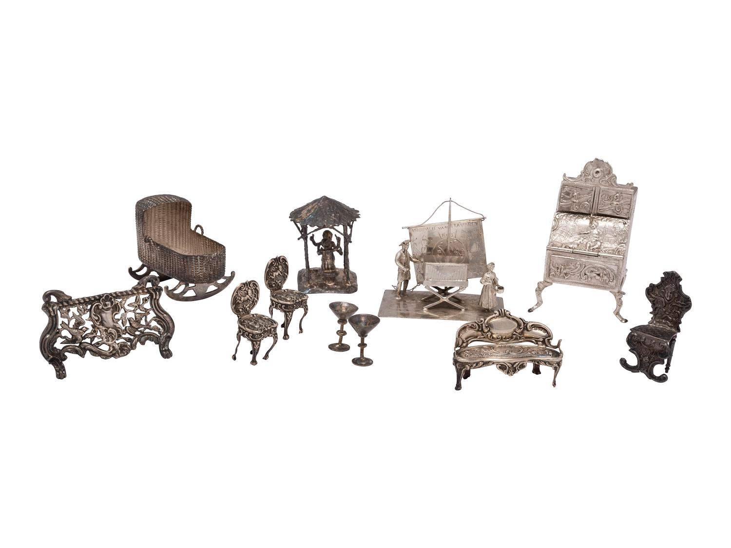 Eleven Silver Miniature Articles