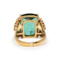 H. STERN, GREEN TOURMALINE AND DIAMOND RING