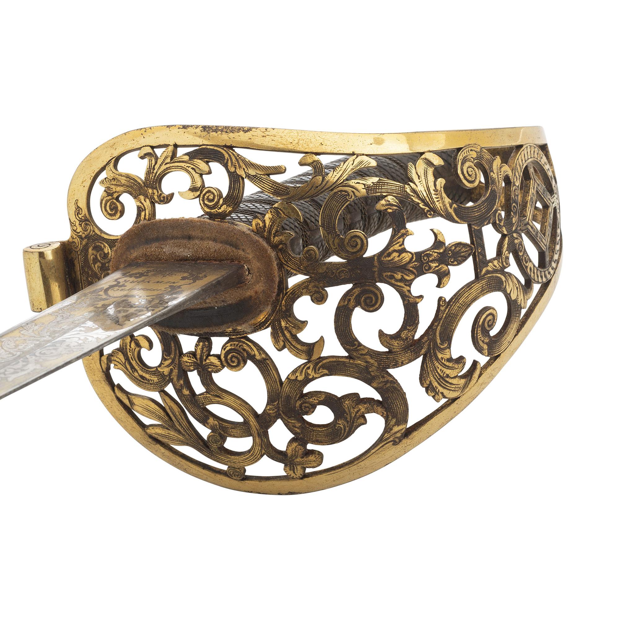 Tiffany British Pattern 1854 Cavalry Officers Presentation Saber of Major (later General) Alfred Duffie - Captured by Mosby
