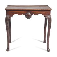 An Irish George II Carved Mahogany Dished Top Tea Table