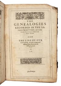 [BIBLE, in English]. [ The Old Testament. ] - The New Testament. London: Robert Barker, 1611-1612 or later.