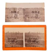 [LINCOLN, Abraham (1809-1865)]. [GARDNER, Alexander (1821-1882), photographer]. A group of 2 stereoviews of the execution of Mrs. Surratt and the Lincoln Assassination Conspirators. Hartford, CT: Taylor & Huntington, ca 1890s.