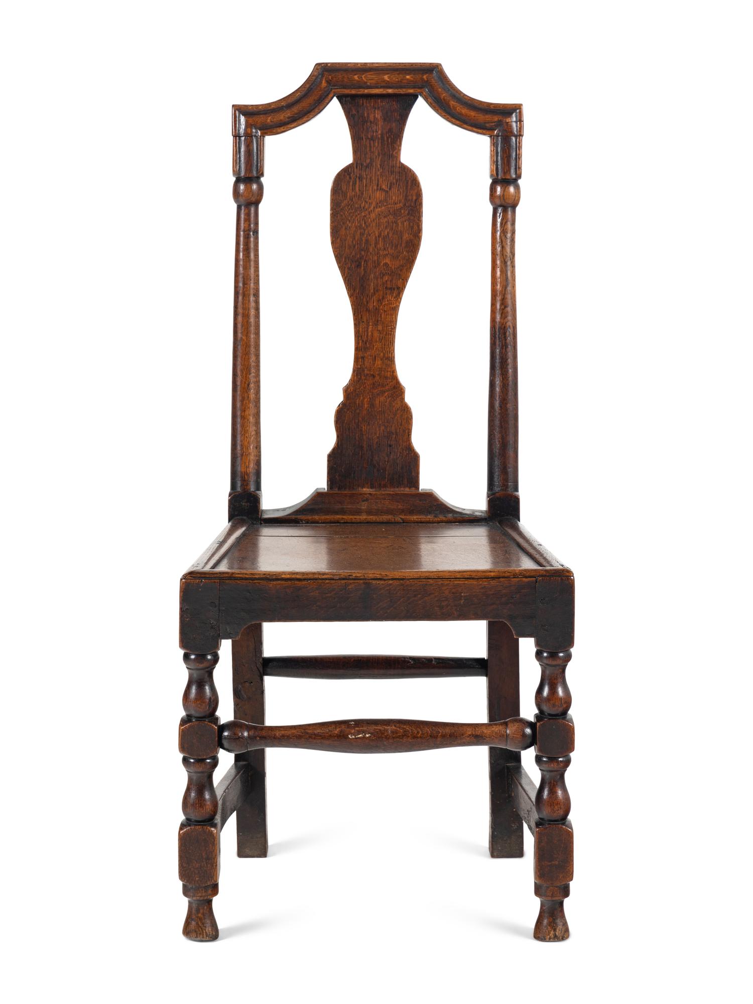 An English Carved Oak Side Chair