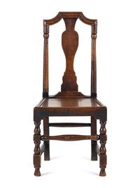 An English Carved Oak Side Chair