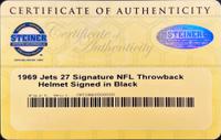A 1968 New York Jets Super Bowl III Team Signed Autographed Full Size Helmet Including Joe Namath (Steiner Sports) - 27 Signatures