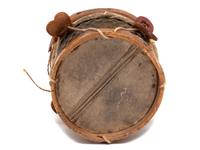 A Miniature Metal Mounted Snare Drum